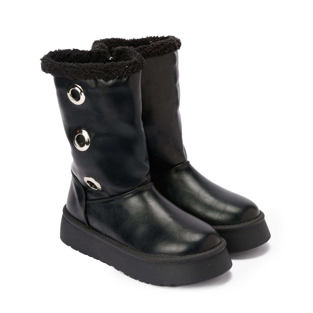 Brava — Ring Cozy Mid Boot- Black