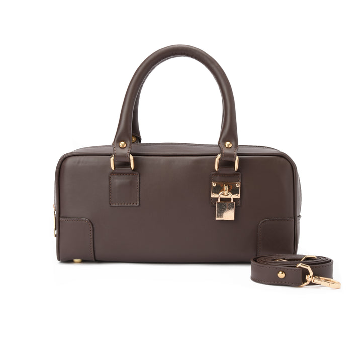 Brava — Padlock Mini Tote- Brown