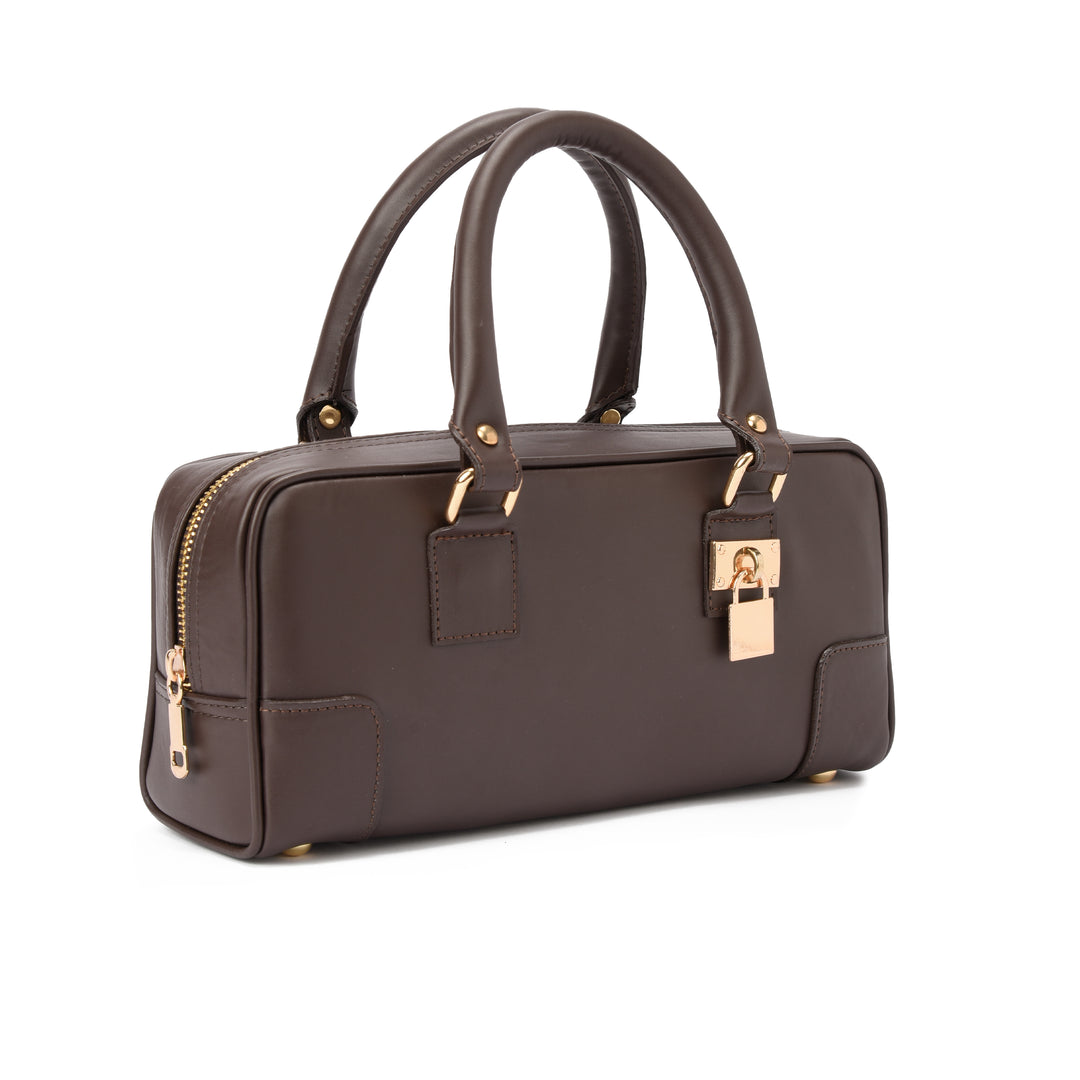 Brava — Padlock Mini Tote- Brown
