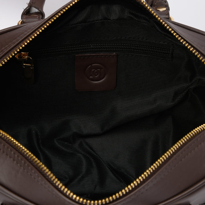 Brava — Padlock Mini Tote- Brown