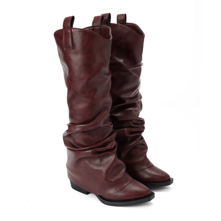Brava — The Sculpt Wrap Boot — Burgundy