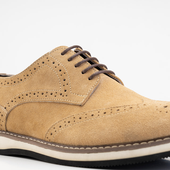 Brava Derby Beige Suede - Buy1 Get1