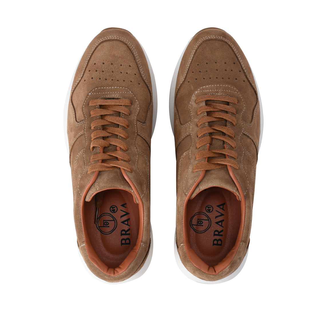 Brava Cafe Brogue Suede Sneaker - Buy1 Get1