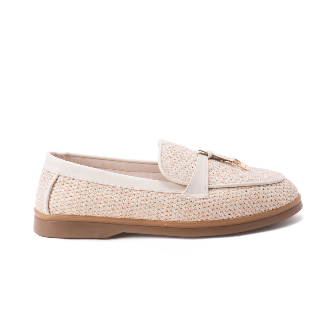 Brava | El Hayah loafer - Woven Beige-Beige Strap - Buy1 Get1