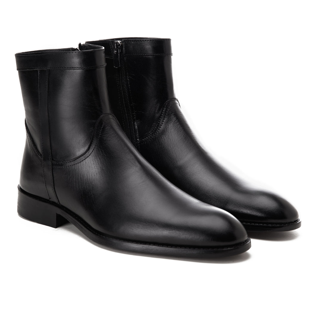 Brava Black Zipper Half Boot