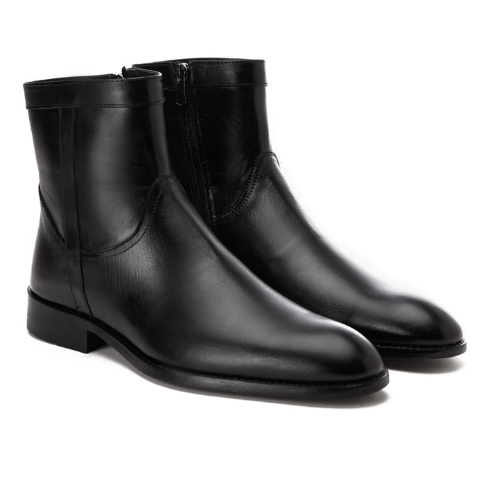 Brava Black Zipper Half Boot
