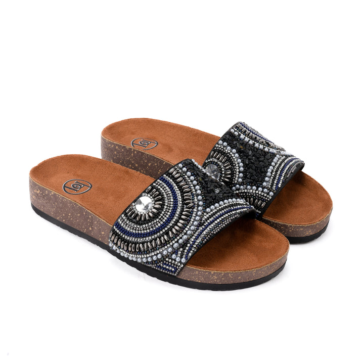 Brava Black Perla Slipper - Buy1 Get1