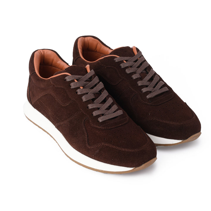 Brava Brown Brogue Suede Sneaker - Buy1 Get1