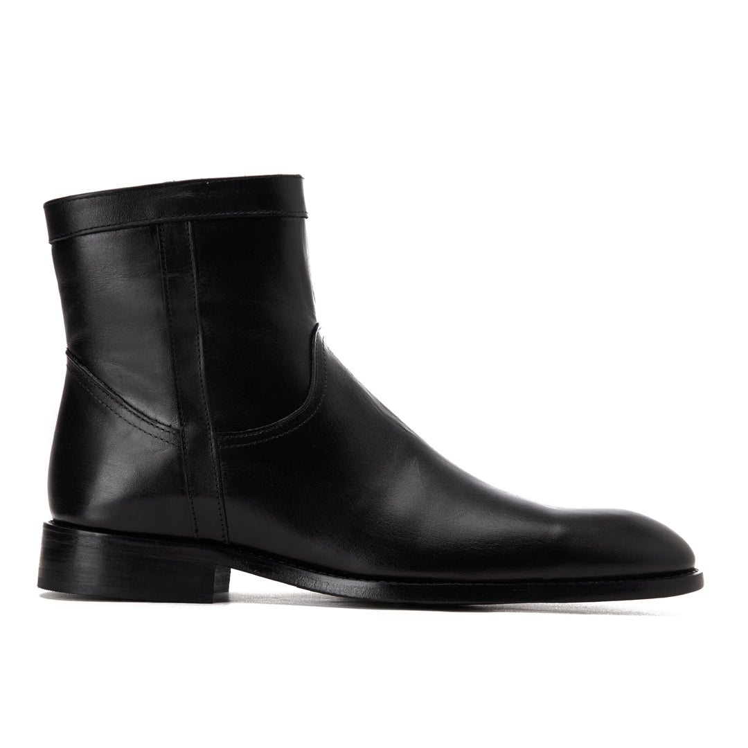 Brava Black Zipper Half Boot