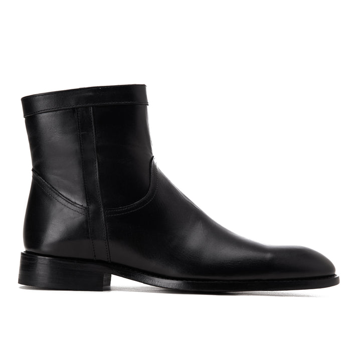 Brava Black Zipper Half Boot