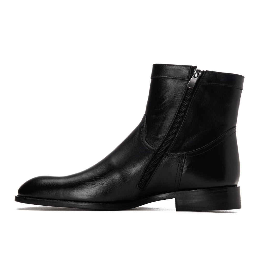 Brava Black Zipper Half Boot