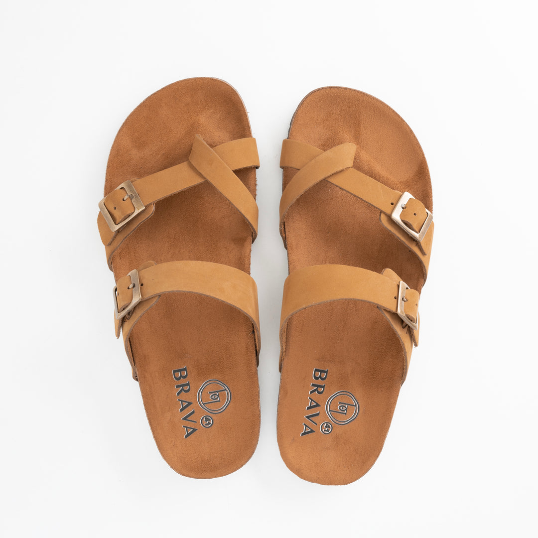 Double Buckled Toe Slipper Kiwi - Buy1 Get1