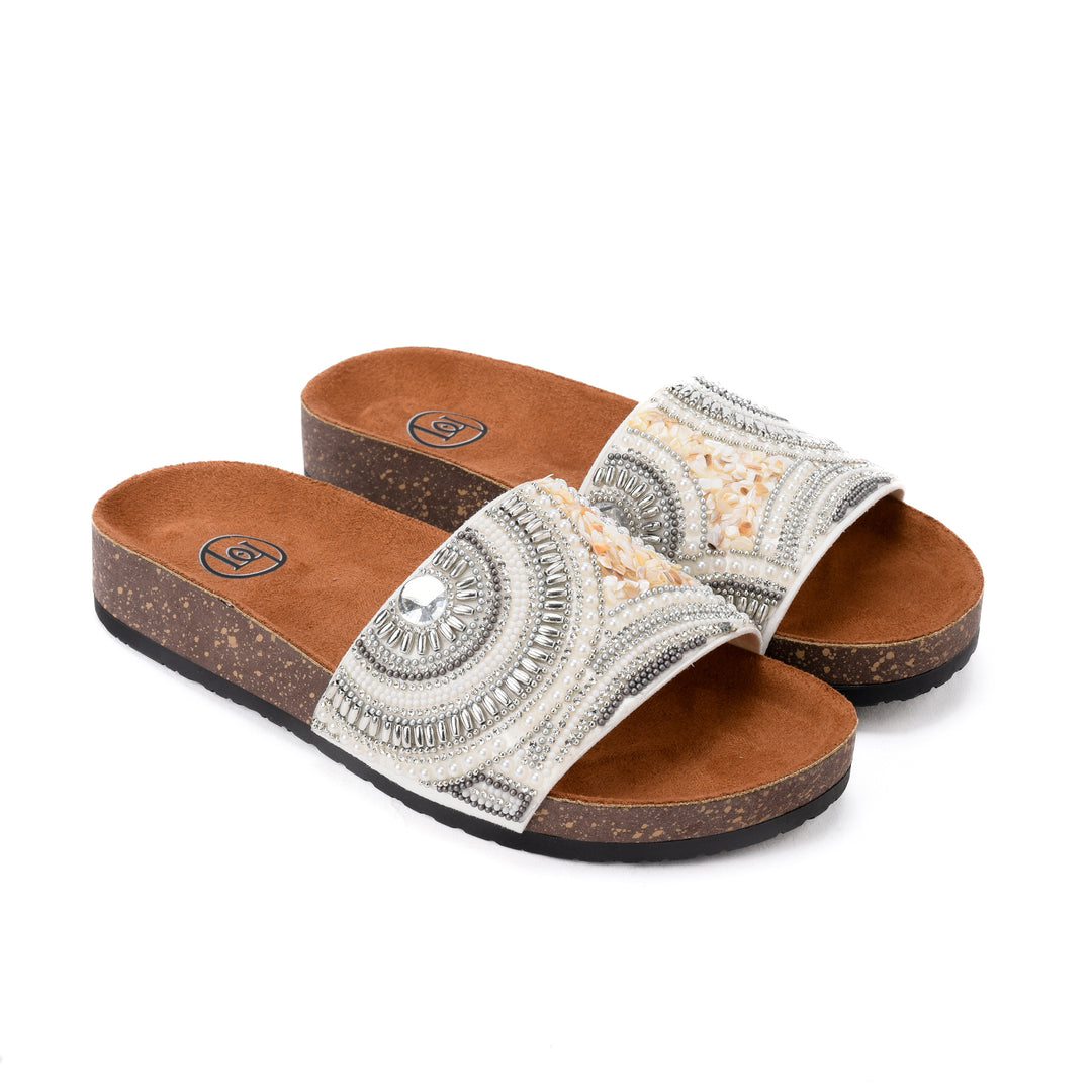 Brava Off White Perla Slipper - Buy1 Get1