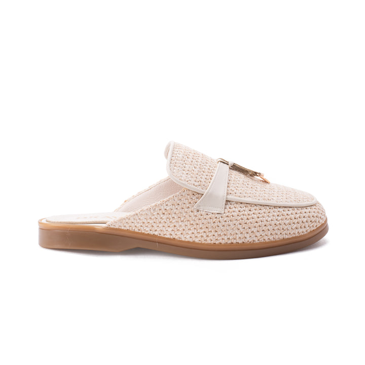 Brava | El Hayah Mule - Woven Beige - Buy1 Get1