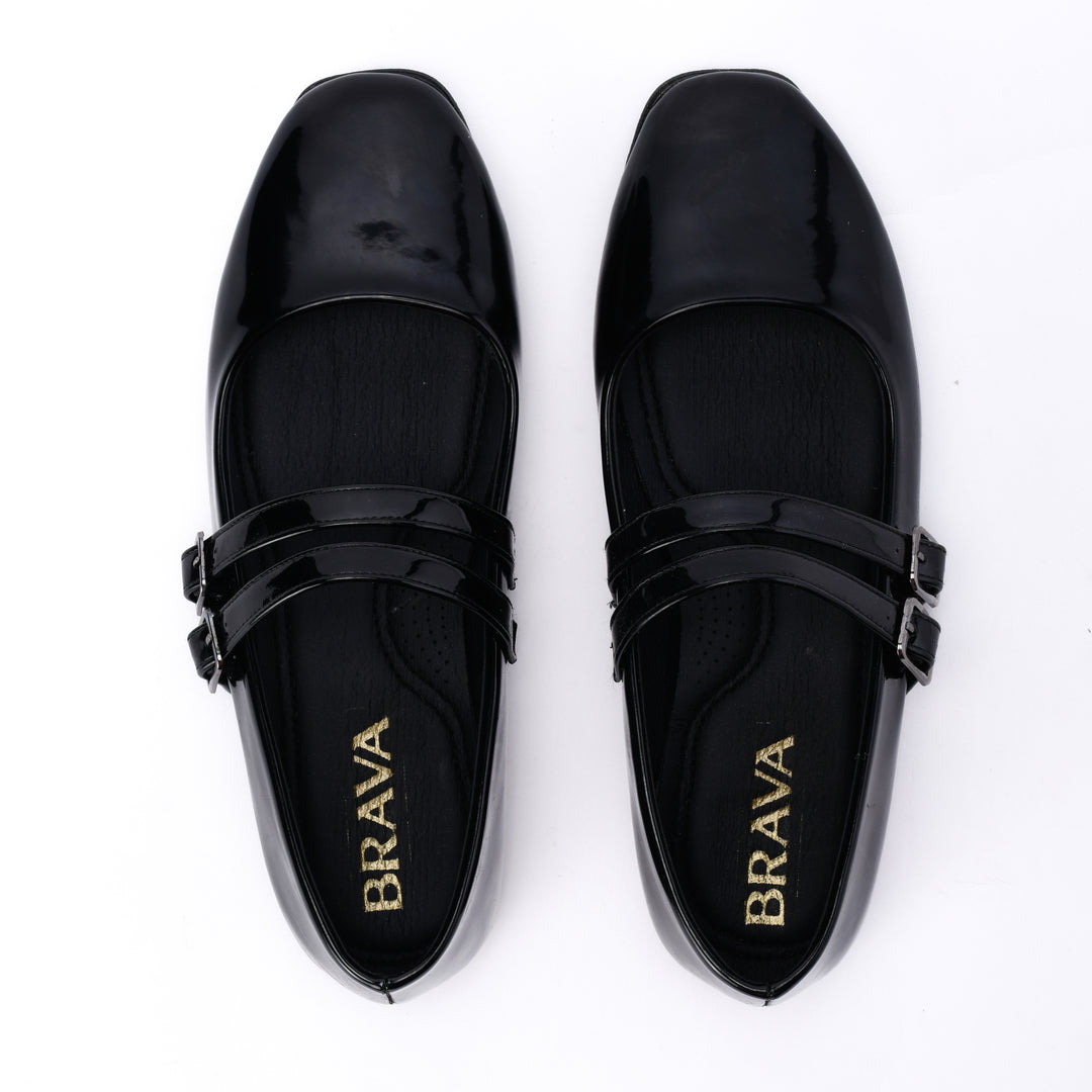 Brava Bella Black Verne Mary Jane - Buy1 Get1