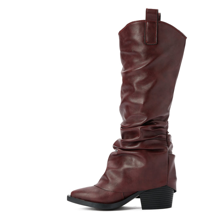 Brava — The Sculpt Wrap Boot — Burgundy