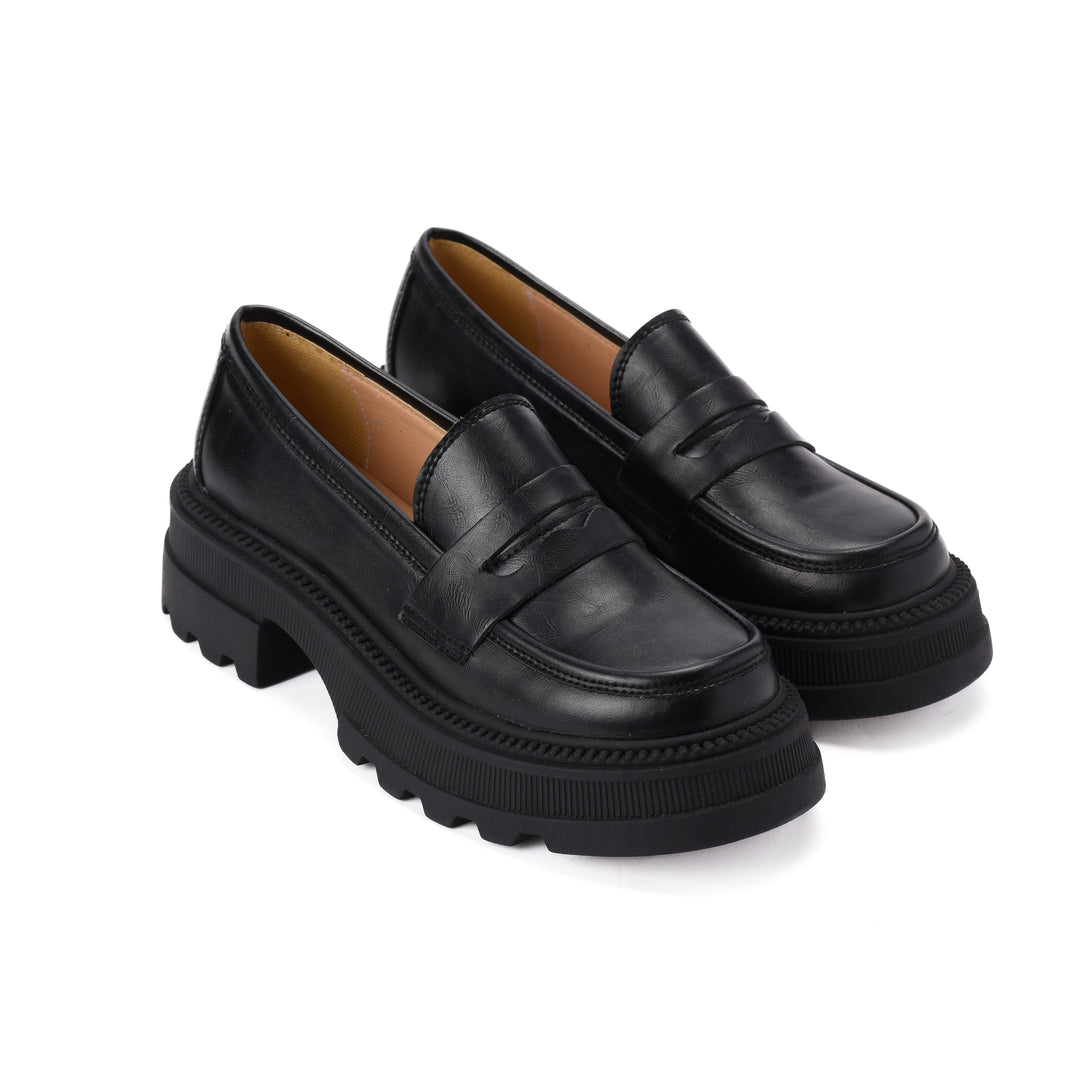 Women Black Chunky College