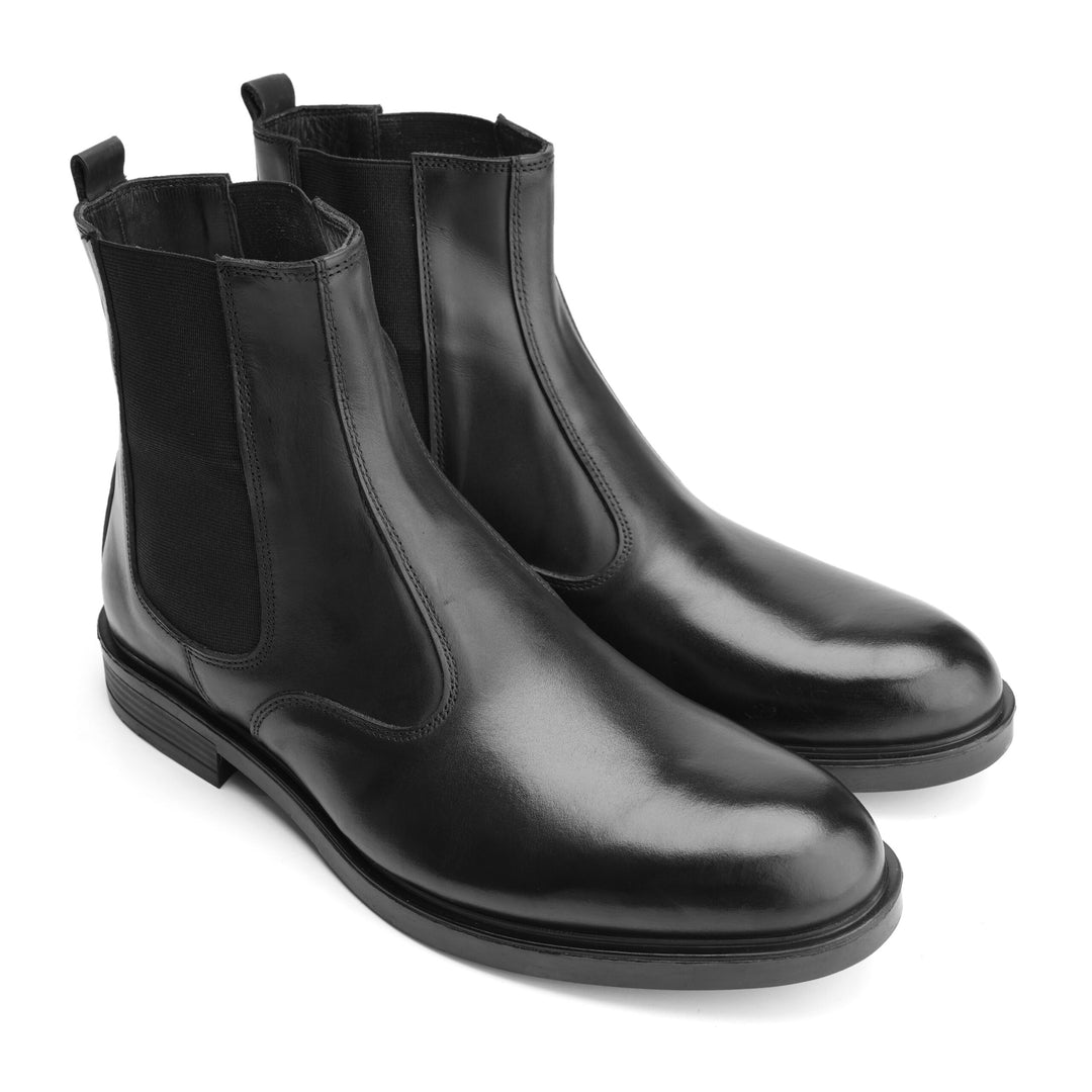 Brava Plain Toe Black Half Boot