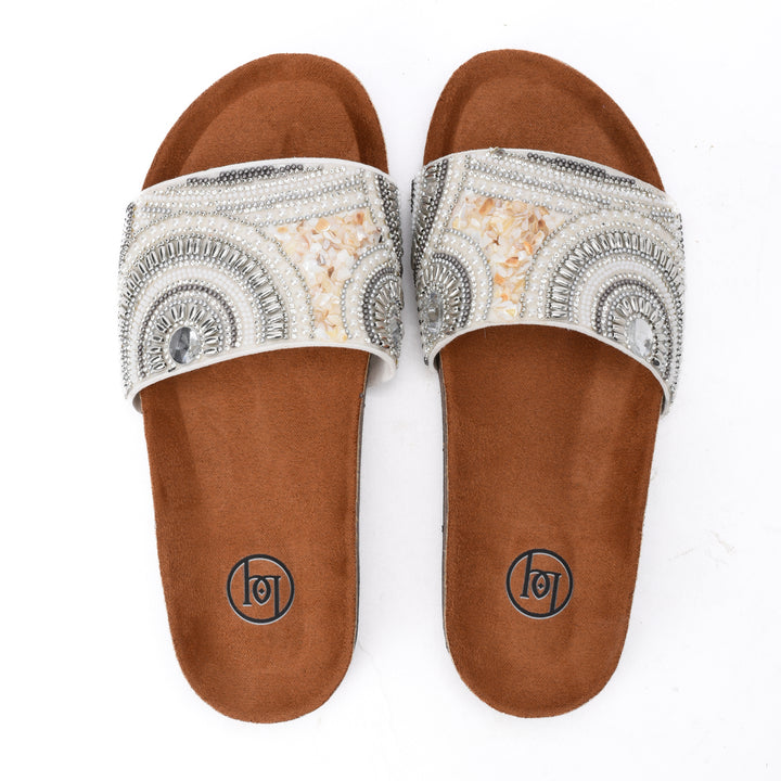 Brava Off White Perla Slipper - Buy1 Get1