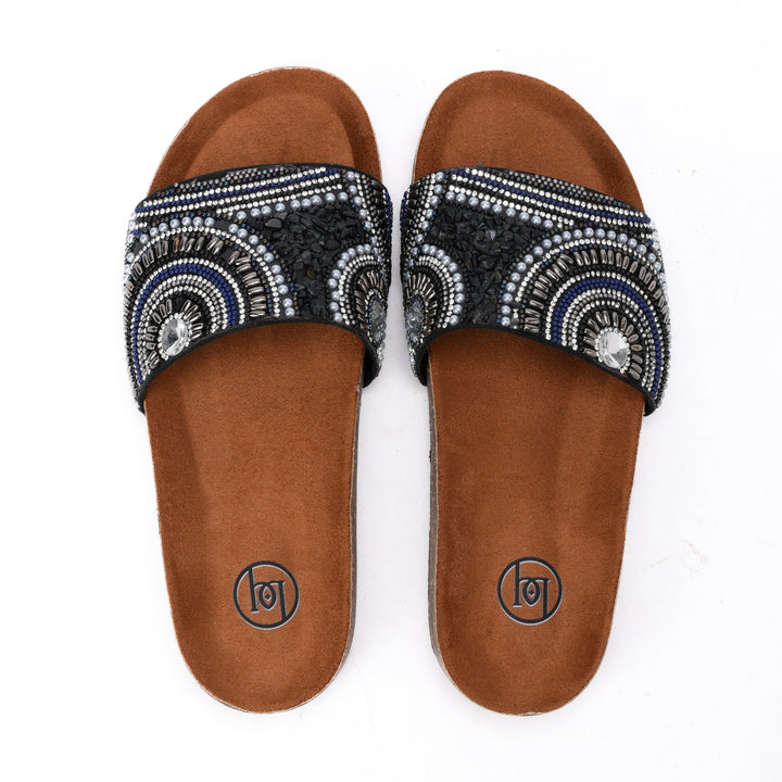 Brava Black Perla Slipper - Buy1 Get1