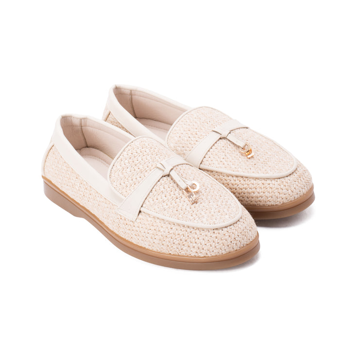 Brava | El Hayah loafer - Woven Beige-Beige Strap - Buy1 Get1