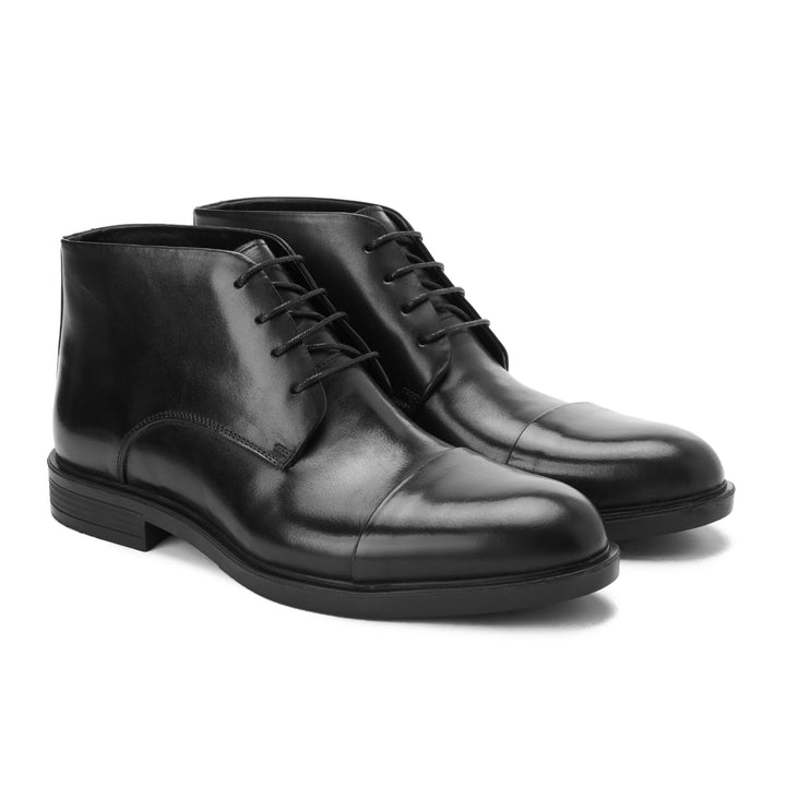 Brava Black Cap Toe Half Boot V2