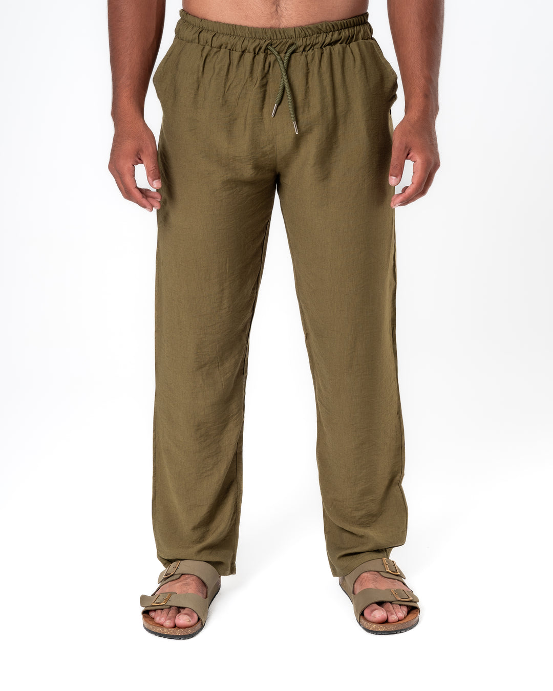 Brava Olive Linen Pants  (Buy1 Get1)
