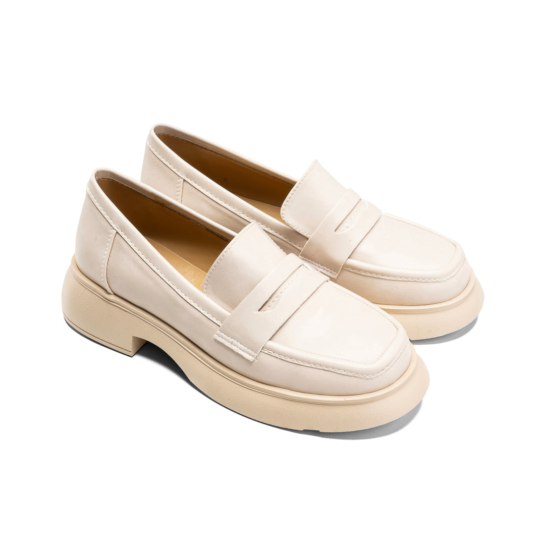 Women Beige Penny Loafer
