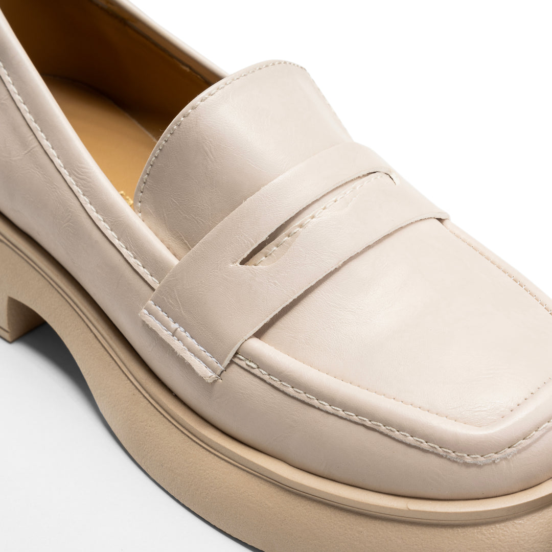 Women Beige Penny Loafer