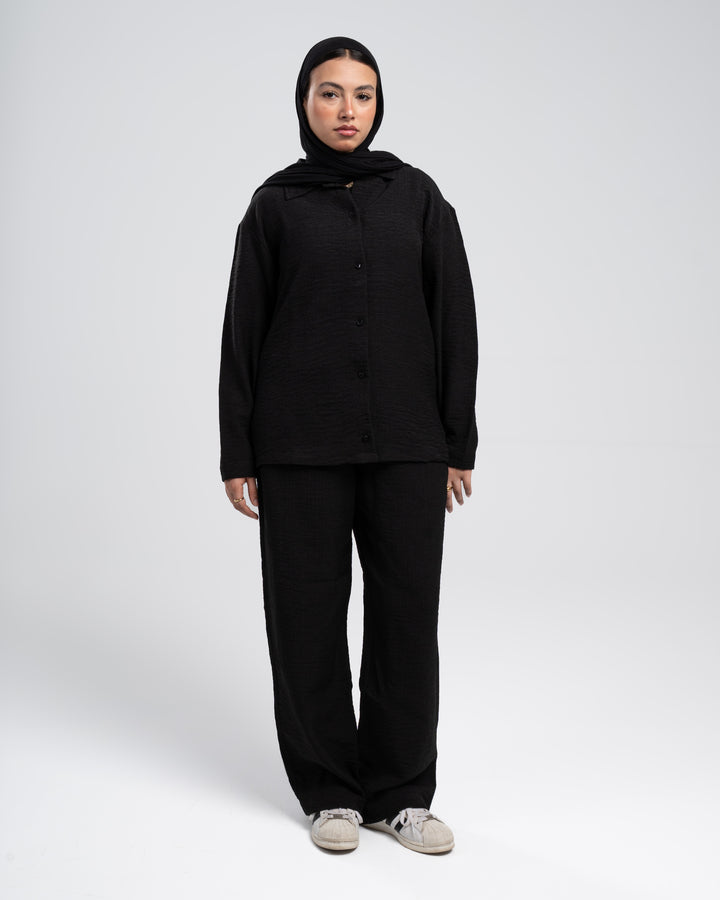 Brava Women Black Linen Set