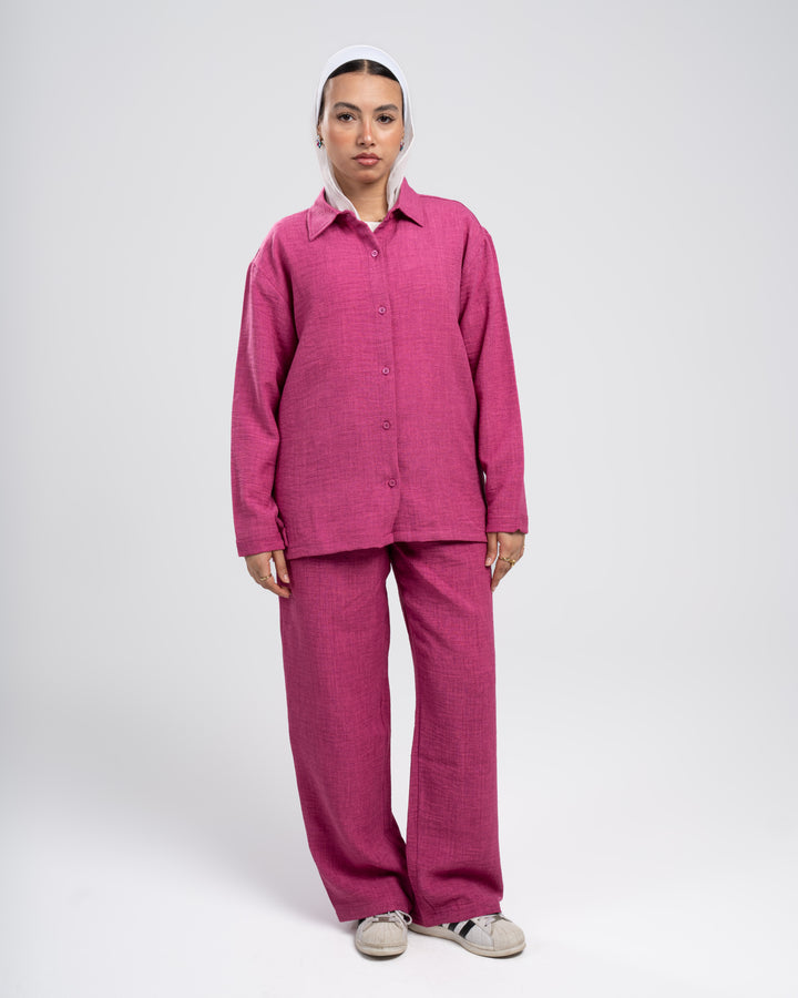 Brava Women Pink Linen Set