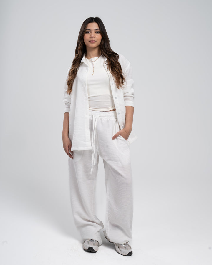 Brava Women Off White Linen Set