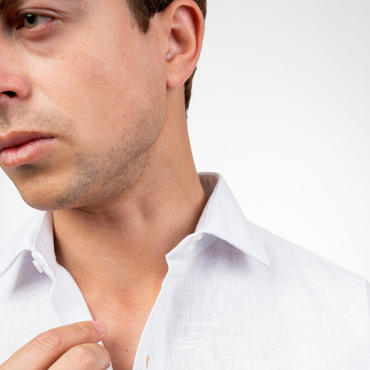 Brava Premium White Linen Shirt