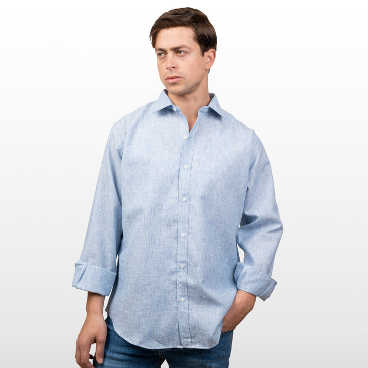 Brava Premium Baby Blue Linen Shirt