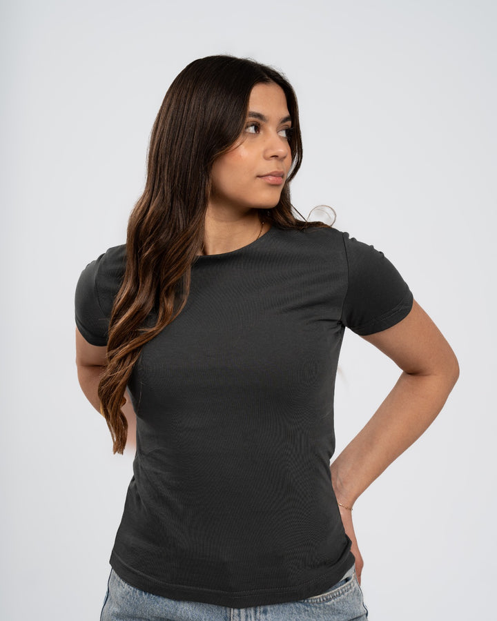 Petroleum Cotton Round Neck - Short Sleeve