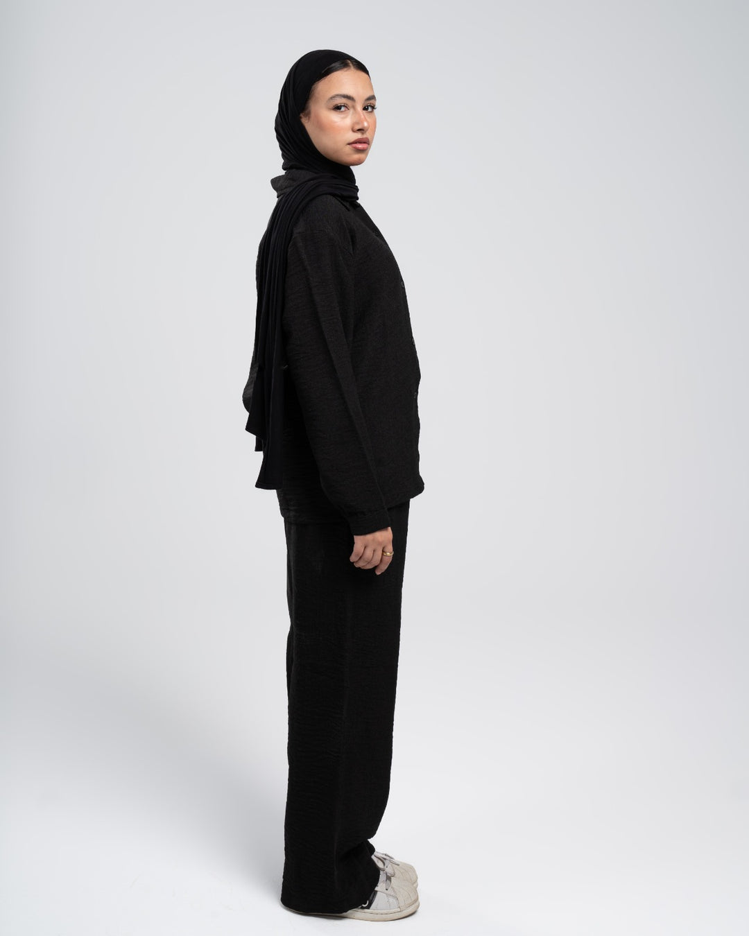 Brava Women Black Linen Set