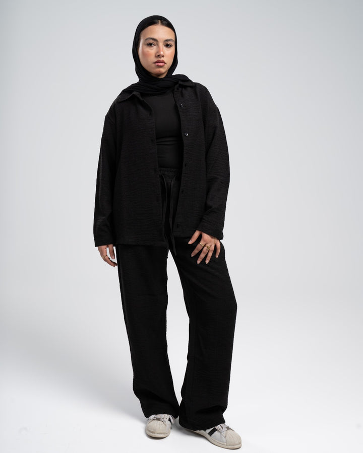 Brava Women Black Linen Set