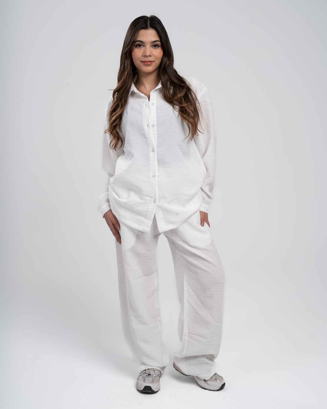 Brava Women Off White Linen Set
