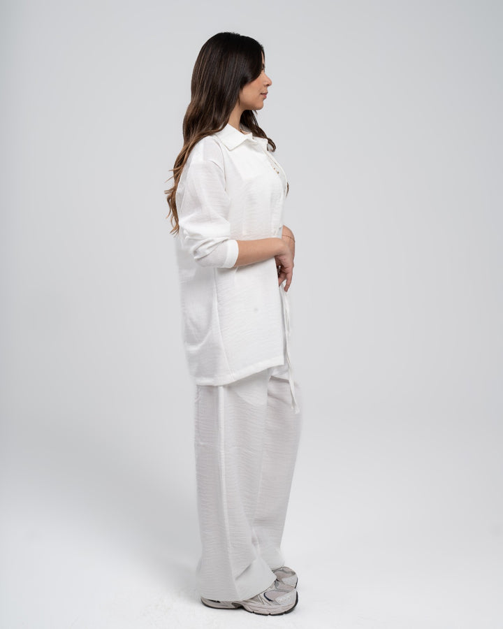 Brava Women Off White Linen Set