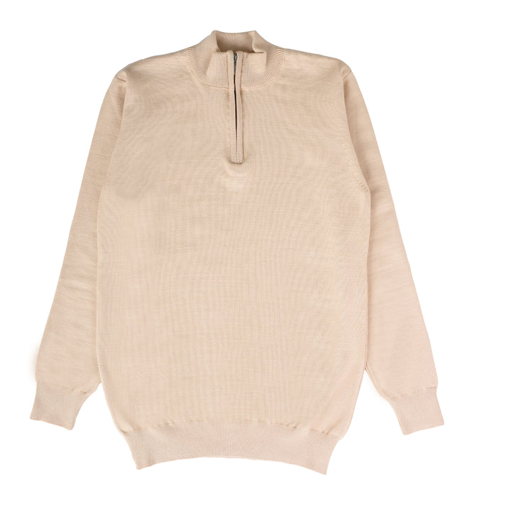 Brava Beige Zipped Pullover