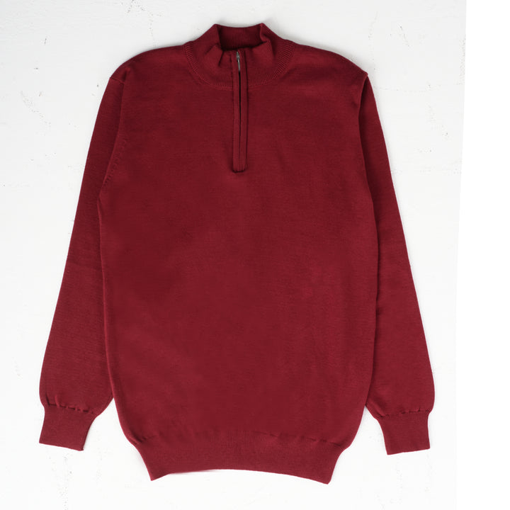 Brava Burgundy Zipped Pullover