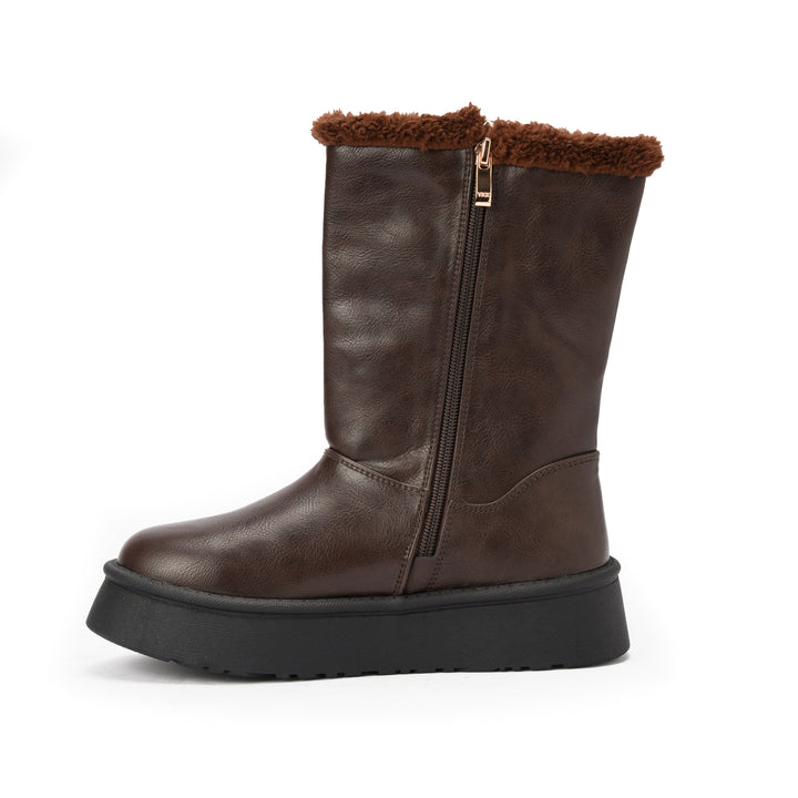 Brava — Ring Cozy Mid Boot- Brown