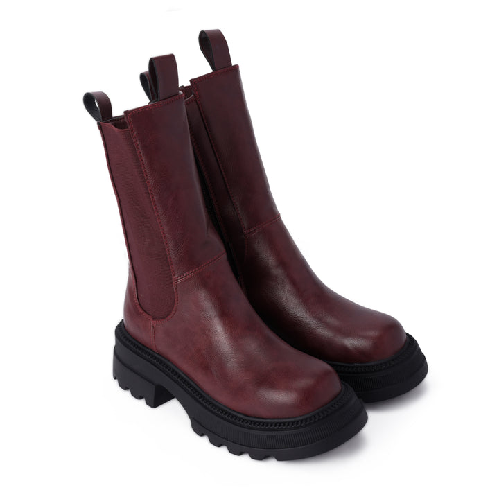 Brava Burgundy Half Boot