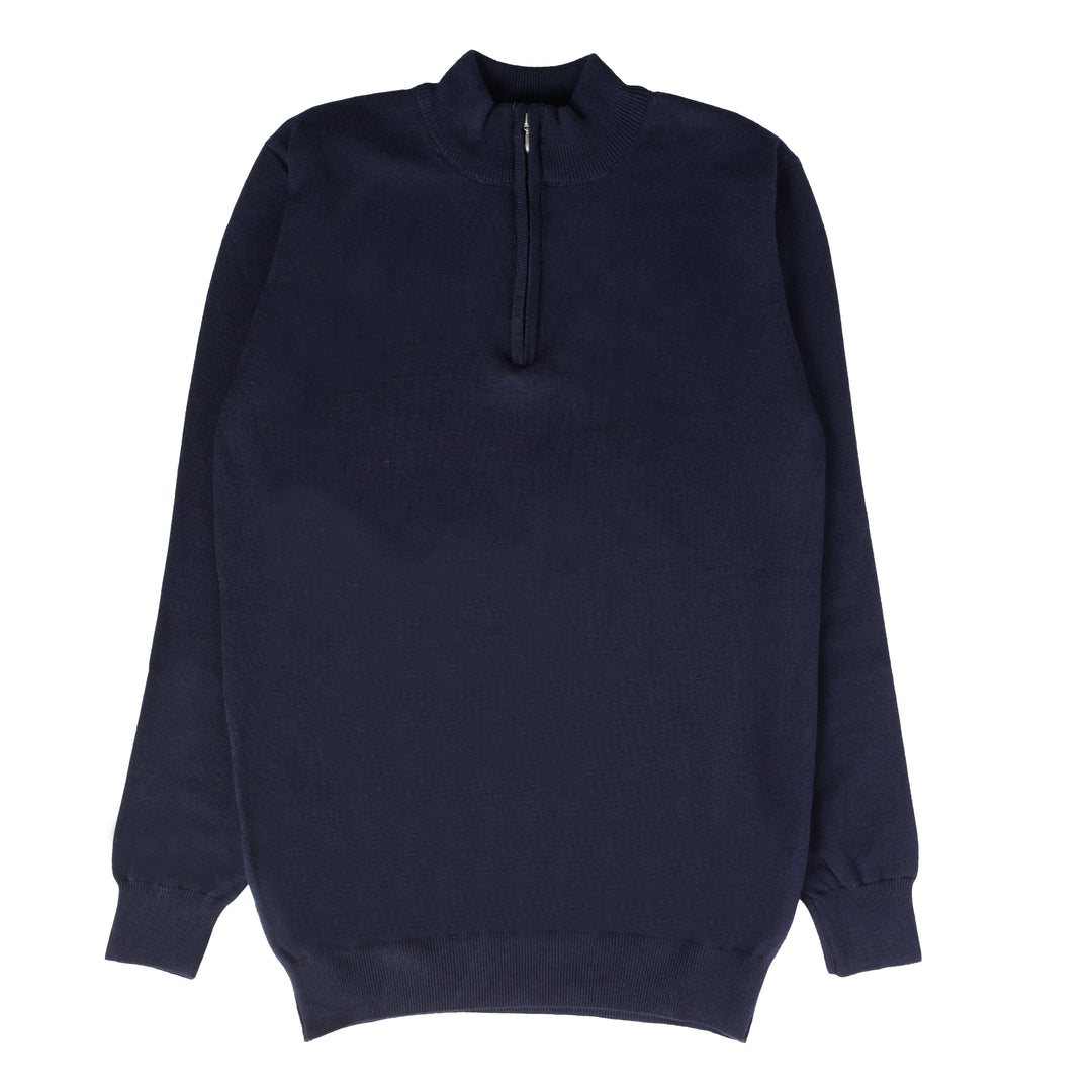 Brava Navy Zipped Pullover