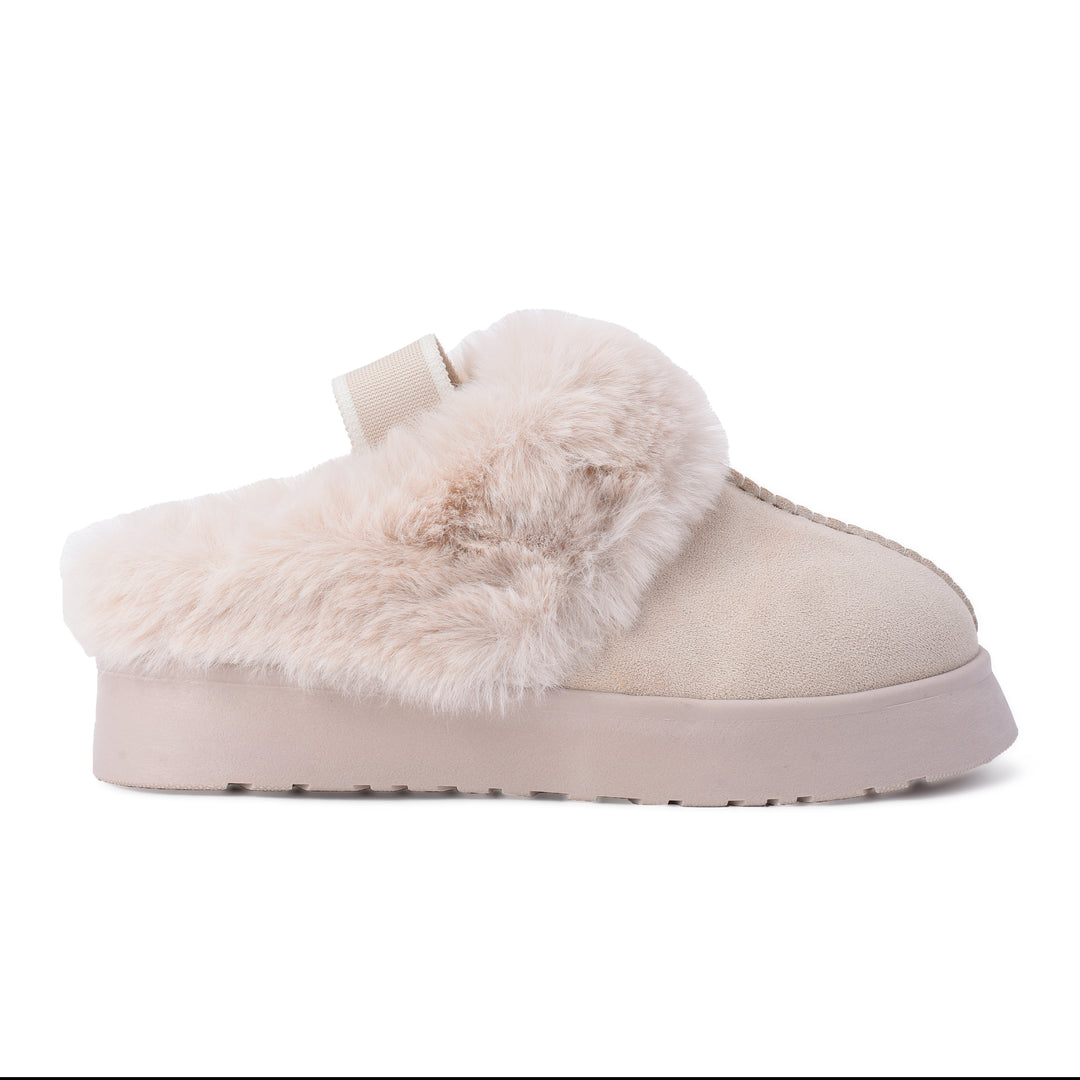 Brava Fur Beige  Strapped Sandal