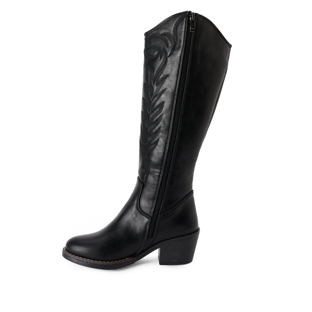 Brava Black Cowboy Boot