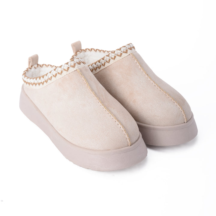 Brava Beige Luxe Fur Flats