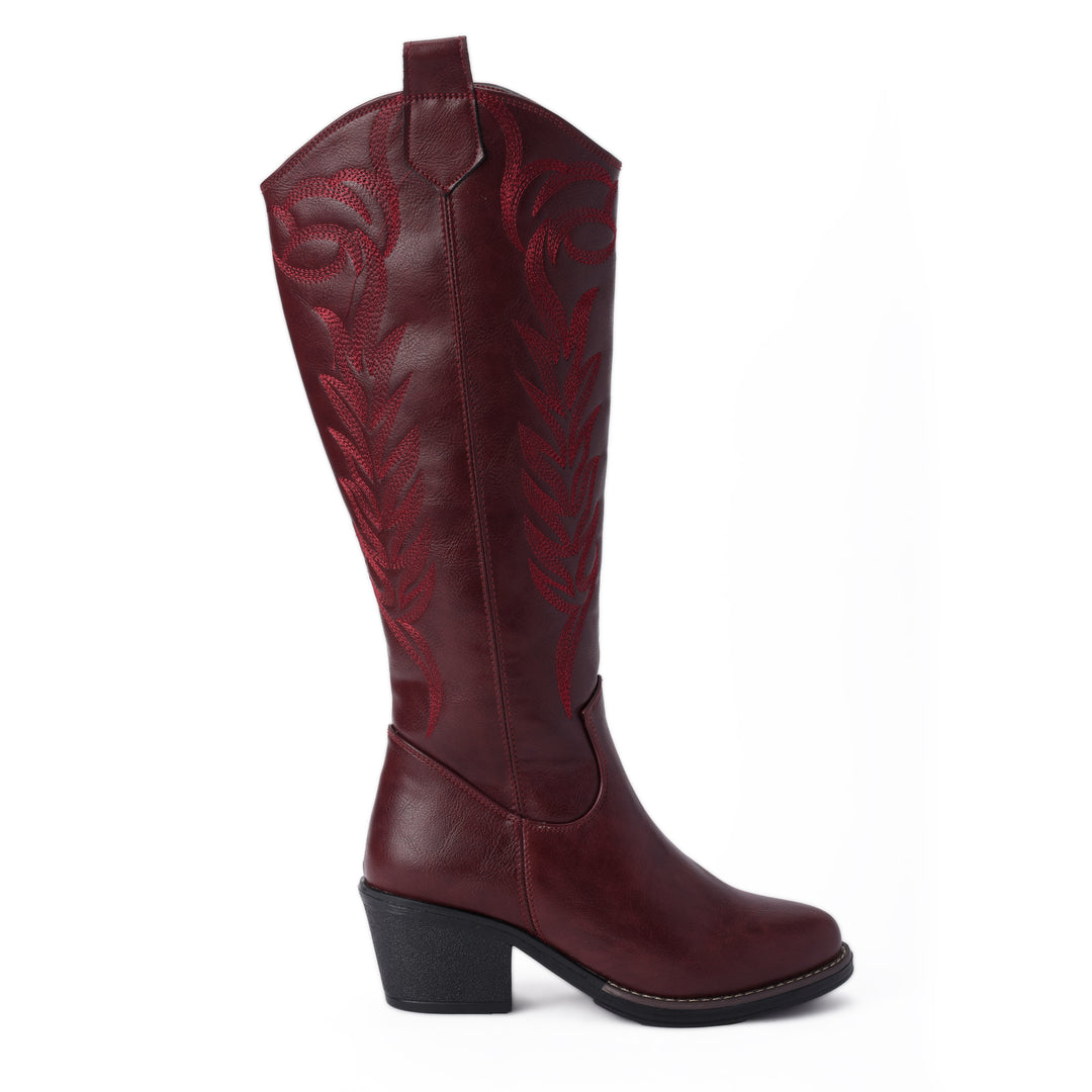 Brava Burgundy Cowboy Boot