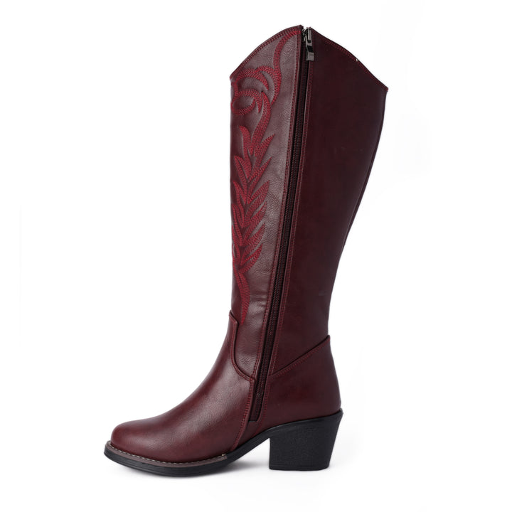 Brava Burgundy Cowboy Boot