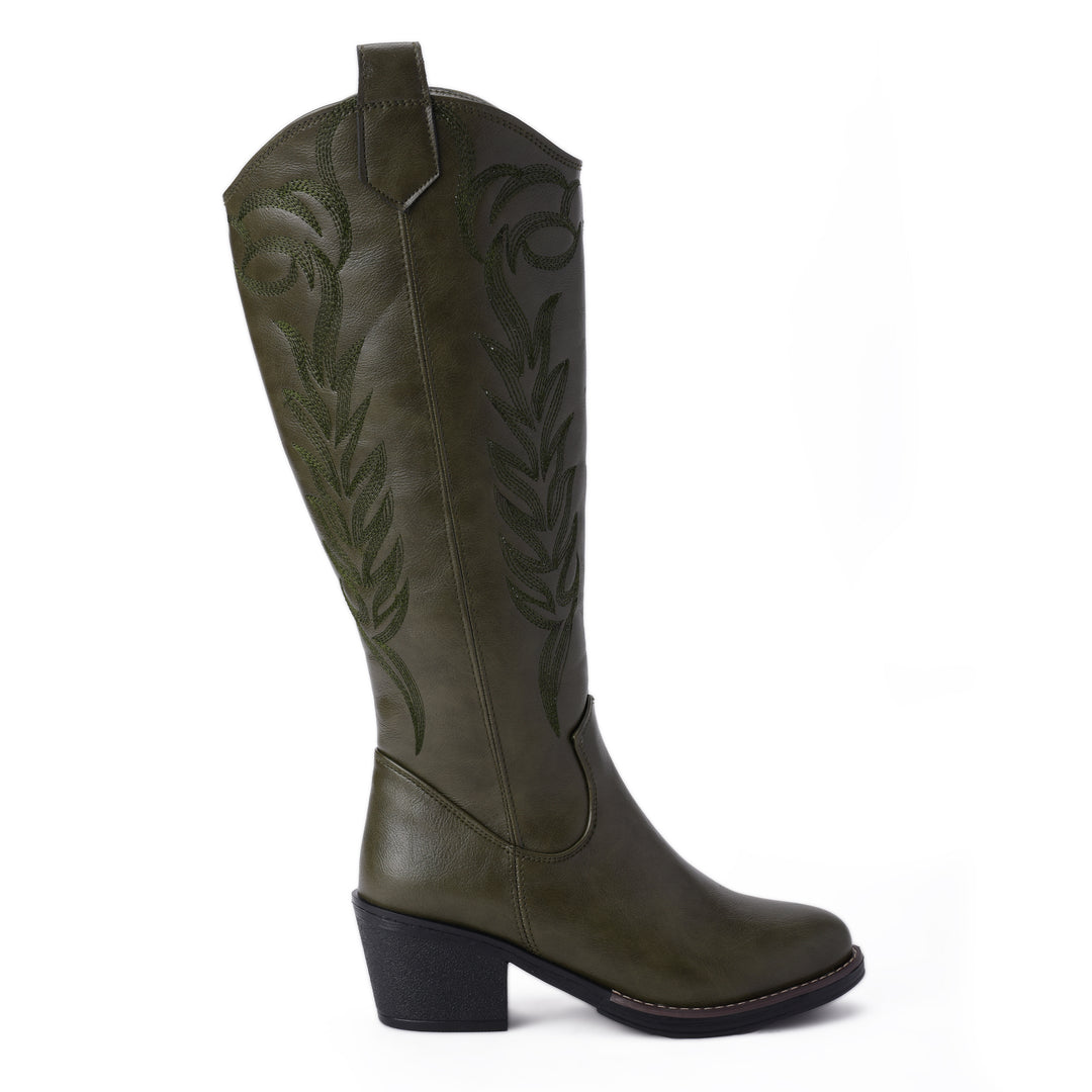 Brava Olive Cowboy Boot